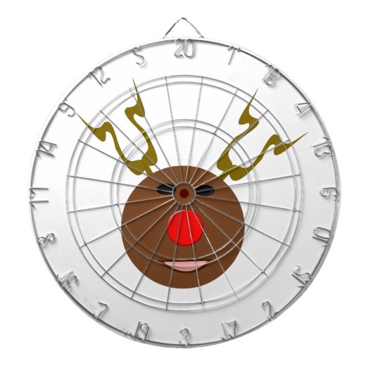 Cyber Christmas Reindeer Dartboard Dartscheibe (vorne)
