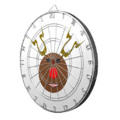 Cyber Christmas Reindeer Dartboard Dartscheibe (Vorderseite rechts)