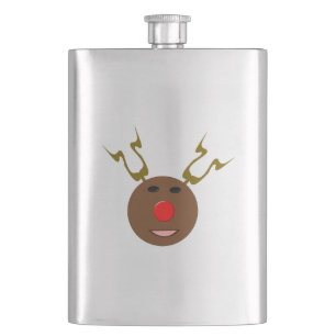 Cyber Christmas Reindeer Flask Flachmann