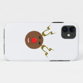 Cyber Christmas Reindeer iPhone Case (Rückseite (Horizontal))