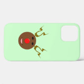 Cyber Christmas Reindeer iPhone Case (Rückseite (Horizontal))