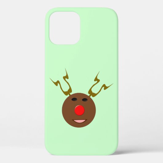 Cyber Christmas Reindeer iPhone Case (Rückseite)