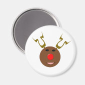 Cyber Christmas Reindeer Magnet (Vorderseite/Rückseite)