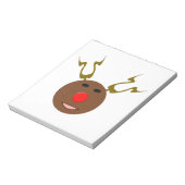 Cyber Christmas Reindeer Notepad Notizblock (Rotiert)