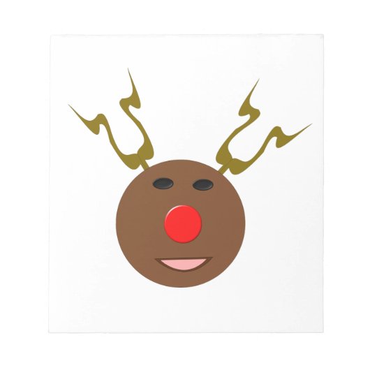 Cyber Christmas Reindeer Notepad Notizblock (Vorderseite)