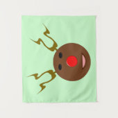 Cyber Christmas Reindeer Wandteppich (Vorderseite)