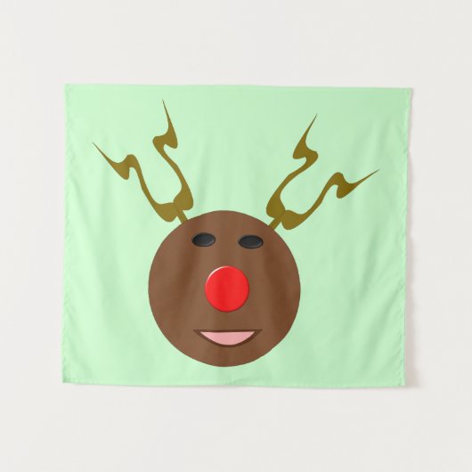 Cyber Christmas Reindeer Wandteppich (Vorderseite (Horizontal))
