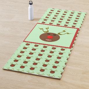 Cyber Christmas Reindeer Yogamatte