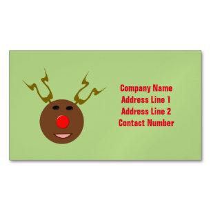Cyber Christmas Rentier Custom Business Cards Magnetische Visitenkarte