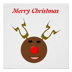 Cyber Christmas Rentier - individualisierbares Pos Poster