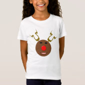 Cyber Christmas Rentier Kids T Shirt (Vorderseite)