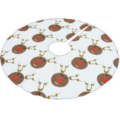 Cyber Christmas Rentier Tree Skirt Polyester Weihnachtsbaumdecke (Schrägansicht)