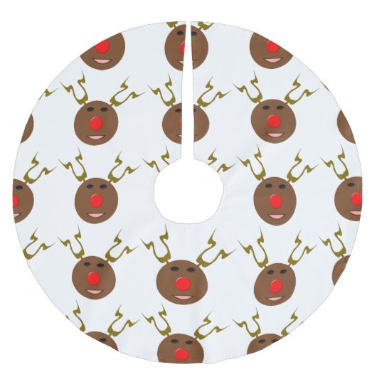 Cyber Christmas Rentier Tree Skirt Polyester Weihnachtsbaumdecke (Vorderseite)
