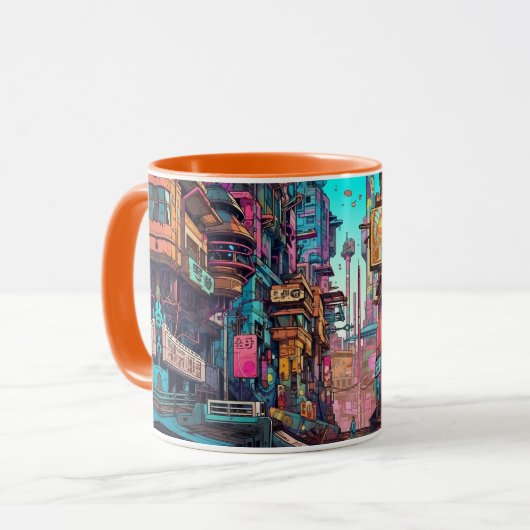 Cyber City Alley Tasse (Vorderseite Links)