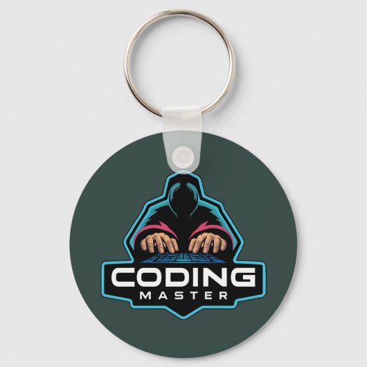 Cyber Coding Guru: Tech Geschenke Schlüsselanhänger (Vorderseite)