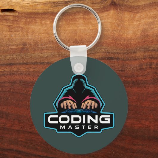 Cyber Coding Guru: Tech Geschenke Schlüsselanhänger (Vorderseite)