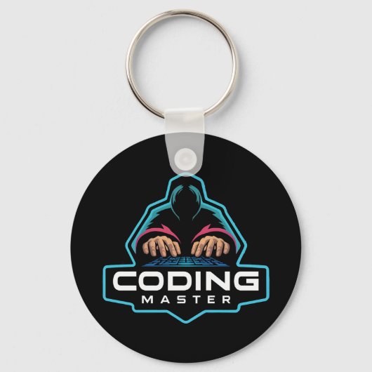 Cyber Coding Guru: Tech Geschenke Schlüsselanhänger (Rückseite)