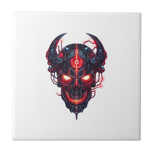 Cyber-Dämon-Schädel Lord Fliese (Vorderseite)