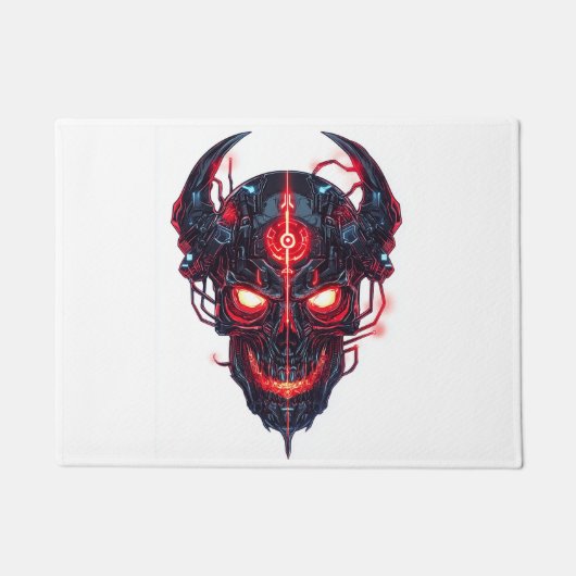 Cyber-Dämon-Schädel Lord Fußmatte (Vorderseite)