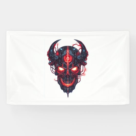 Cyber Demon Skull Lord Banner (Horizontal)