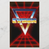 Cyber der 80er Jahre Briefpapier (Vorderseite)