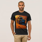 Cyber Desert Tank Tee – Futuristic Armor in Sunset (Vorne ganz)
