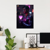 Cyber Dionysus: Purple Mist Reveler Poster (Heimbüro)