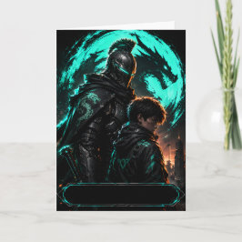 Cyber Dragon Vater Grußkarte Karte