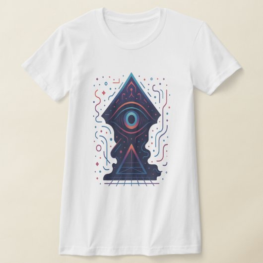 Cyber Eye - Mystic Portal Geometrie Design T-Shirt (Ablage )