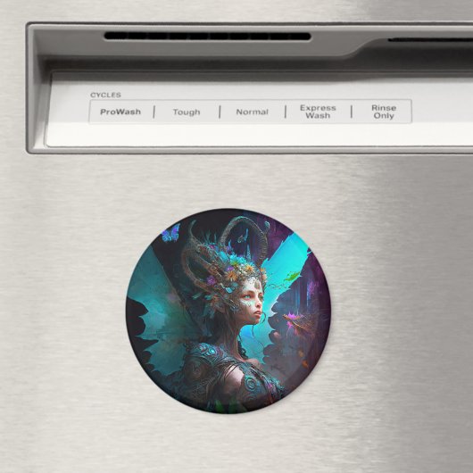 Cyber Fairy Fantasy Art Magnet (In Situ (Geschirrspüler))