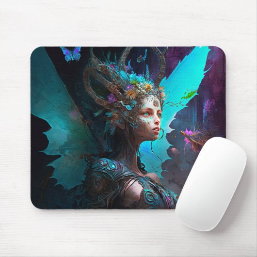 Cyber Fairy Fantasy Art Mousepad (Mit Mouse)