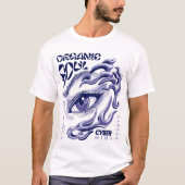 Cyber Fantasy Eye with Liquid Waves T-Shirt (Vorderseite)
