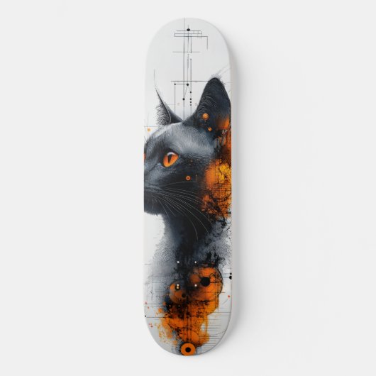 Cyber Feline Skateboard (Vorderseite)