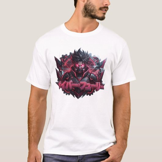 Cyber Fury Cyberpunk T-Shirt (Vorderseite)