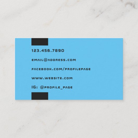 Cyber futuristic minimal visitenkarte (Rückseite)