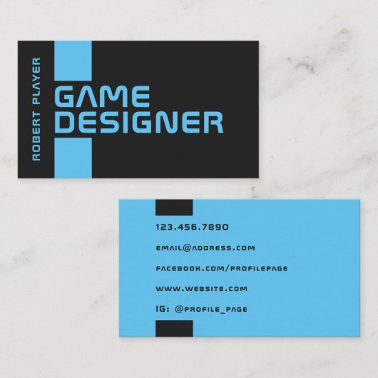 Cyber futuristic minimal visitenkarte (Vorne/Hinten)