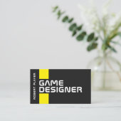 Cyber futuristische Minimal-Visitenkarte Visitenkarte (Stehend Vorderseite)