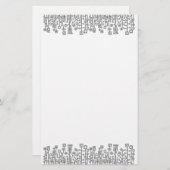 Cyber Garden - 50pc Black (grau) Briefpapier (Vorne/Hinten)