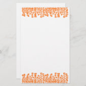 Cyber Garden - Orange Briefpapier (Vorne/Hinten)