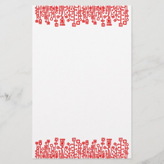 Cyber Garden - Red Briefpapier (Vorderseite)