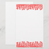 Cyber Garden - Red Briefpapier (Vorne/Hinten)