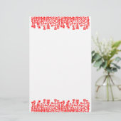 Cyber Garden - Red Briefpapier (Stehend Vorderseite)
