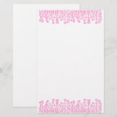 Cyber Garden - Rosa Briefpapier (Vorne/Hinten)
