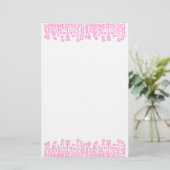 Cyber Garden - Rosa Briefpapier (Stehend Vorderseite)