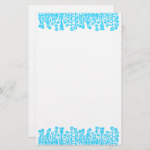 Cyber Garden - Sky Blue Briefpapier (Vorne/Hinten)