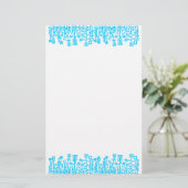 Cyber Garden - Sky Blue Briefpapier (Stehend Vorderseite)
