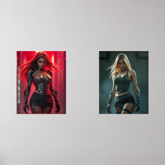 Cyber-Girl Bilderwand Sets (Vorderseite)