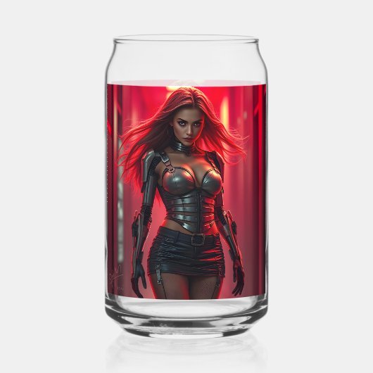 Cyber-Girl Dosenglas (Vorderseite)