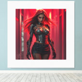 Cyber-Girl Leinwanddruck (Insitu (Holzboden))