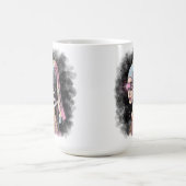 Cyber-Girl mit Perlenohrring Kaffeetasse (Mittel)